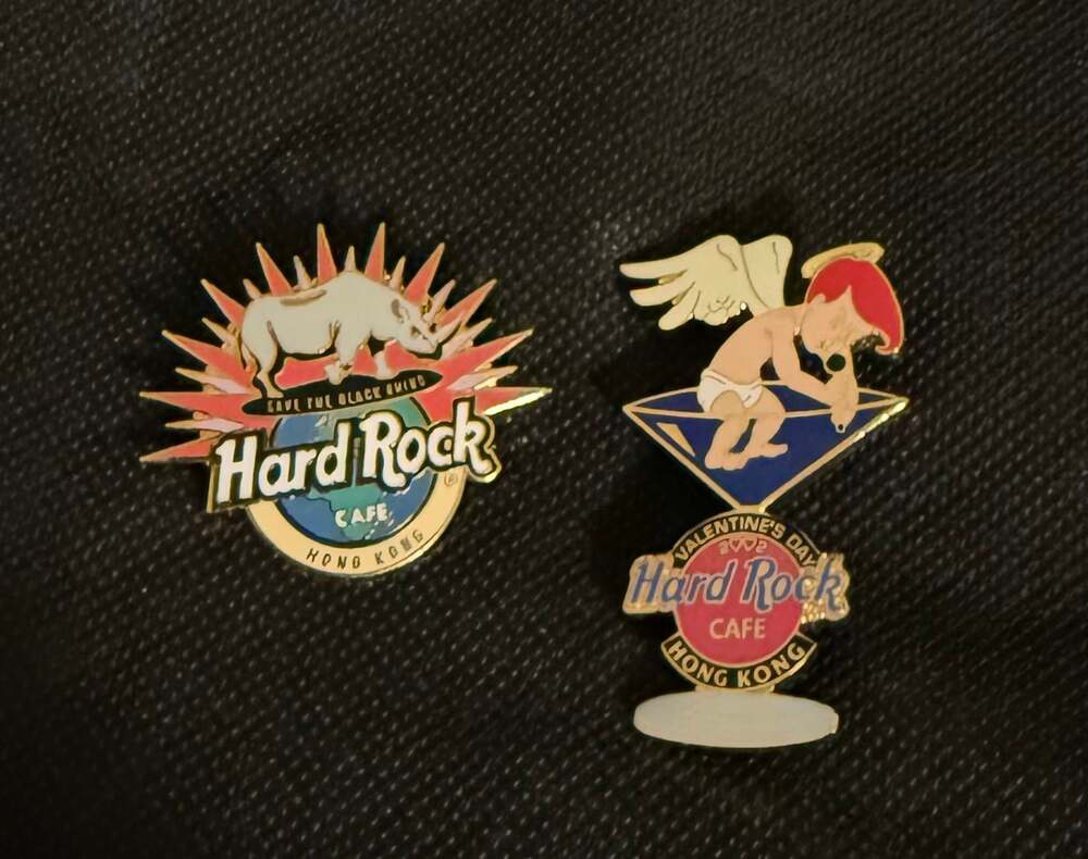 Hard Rock Cafe Hong Kong Pins - Set of 2